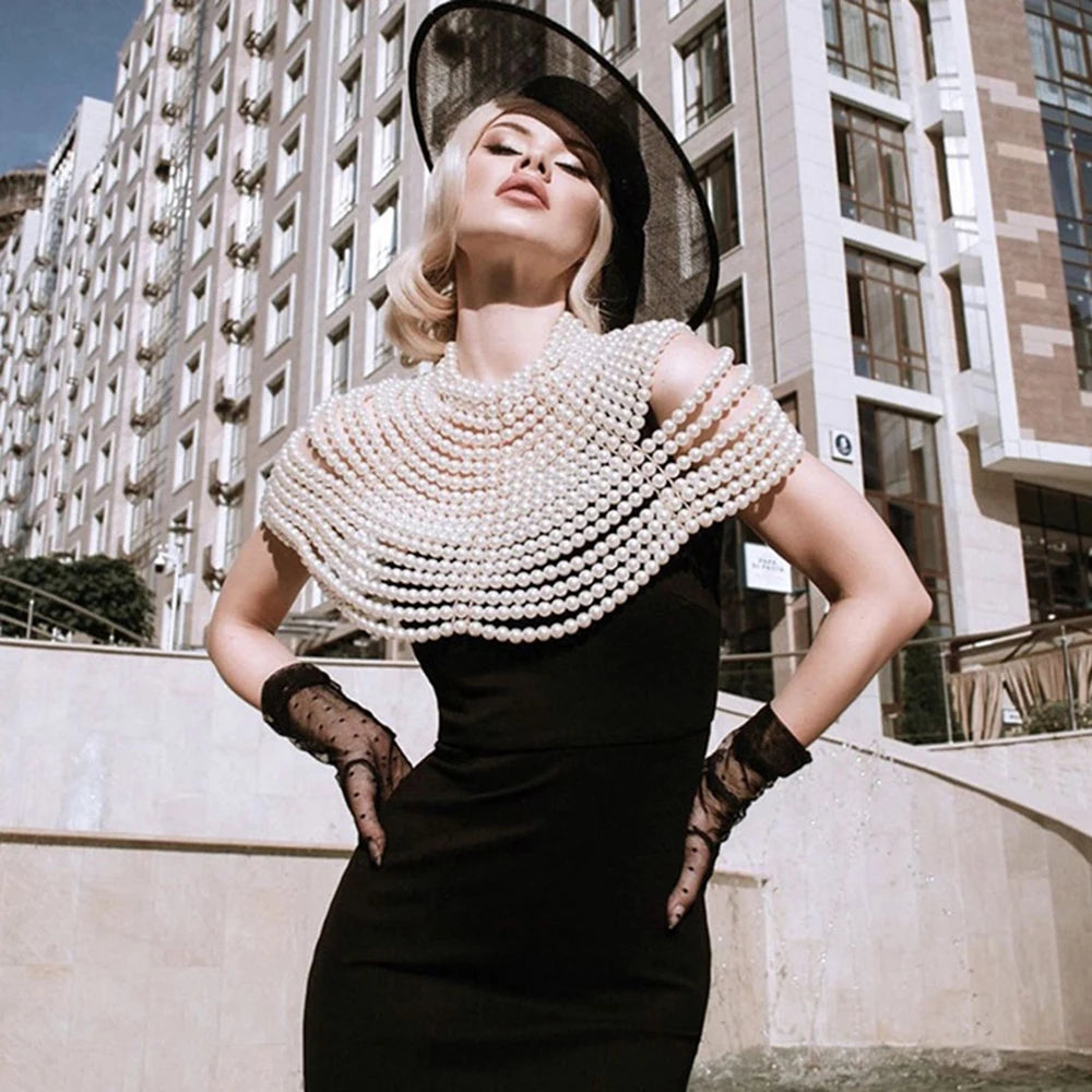 Pearl Body Chain Jewelry Top