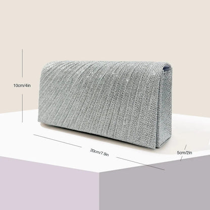 Glam Silver Evening Clutch